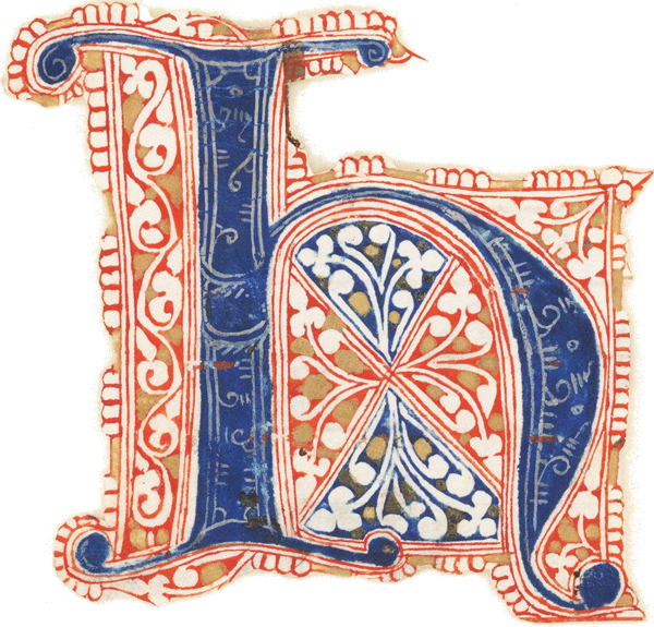 Illuminated initial H